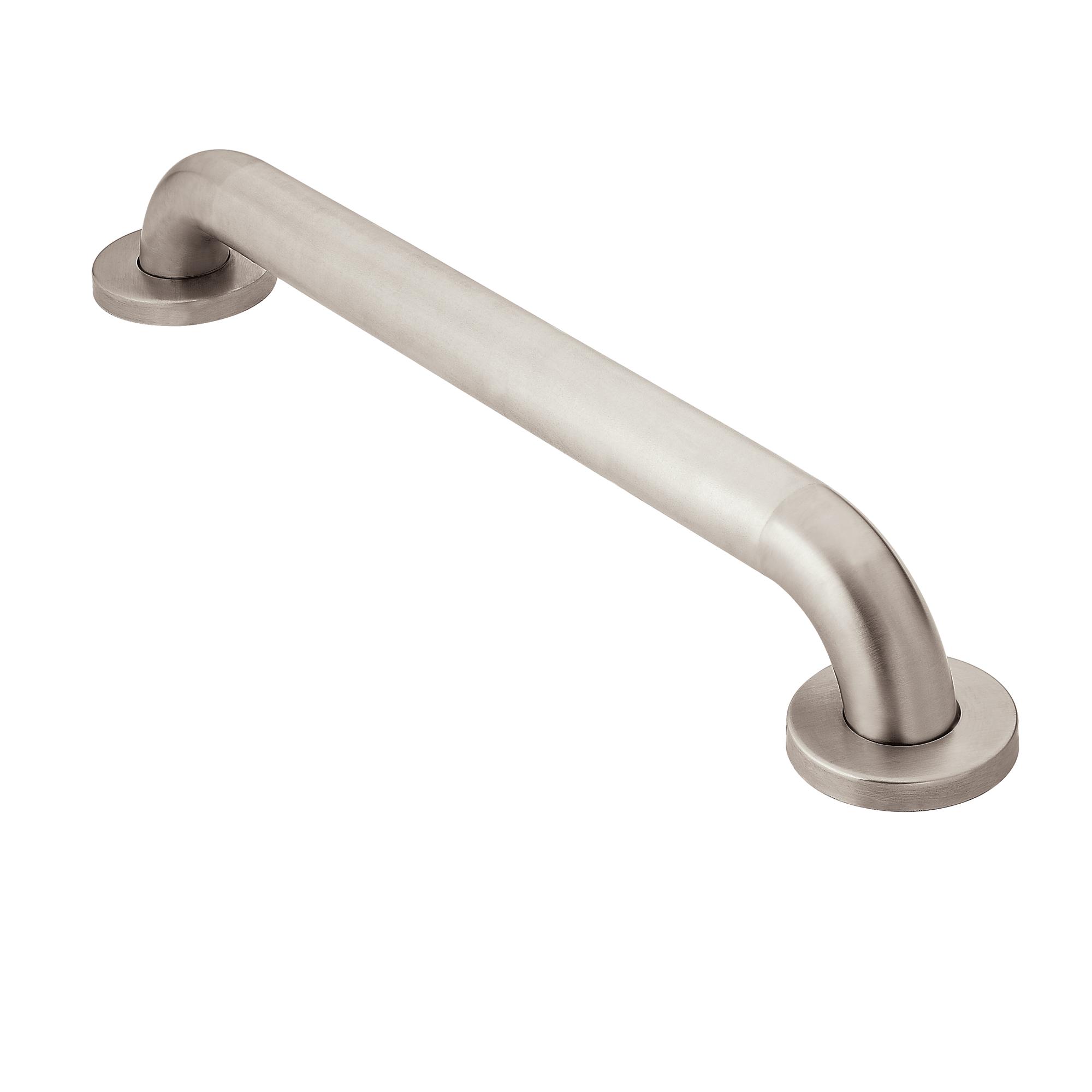 Moen® R8918P Grab Bar, Home Care®, 18 in L x 1-1/2 in Dia, Peened, 304 Stainless Steel, Import