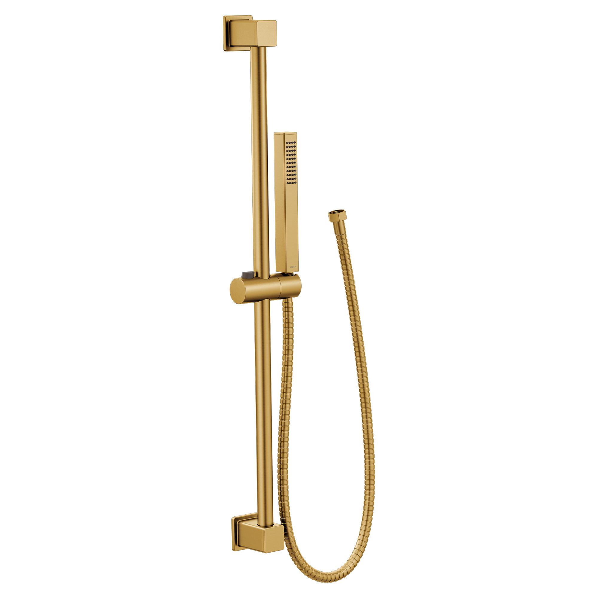 Moen® S3880EPBG Eco-Performance Hand Shower, 1 in Dia 1-Function Shower Head, 1.75 gpm Flow Rate, 69 in L Hose, Brushed Gold, Domestic