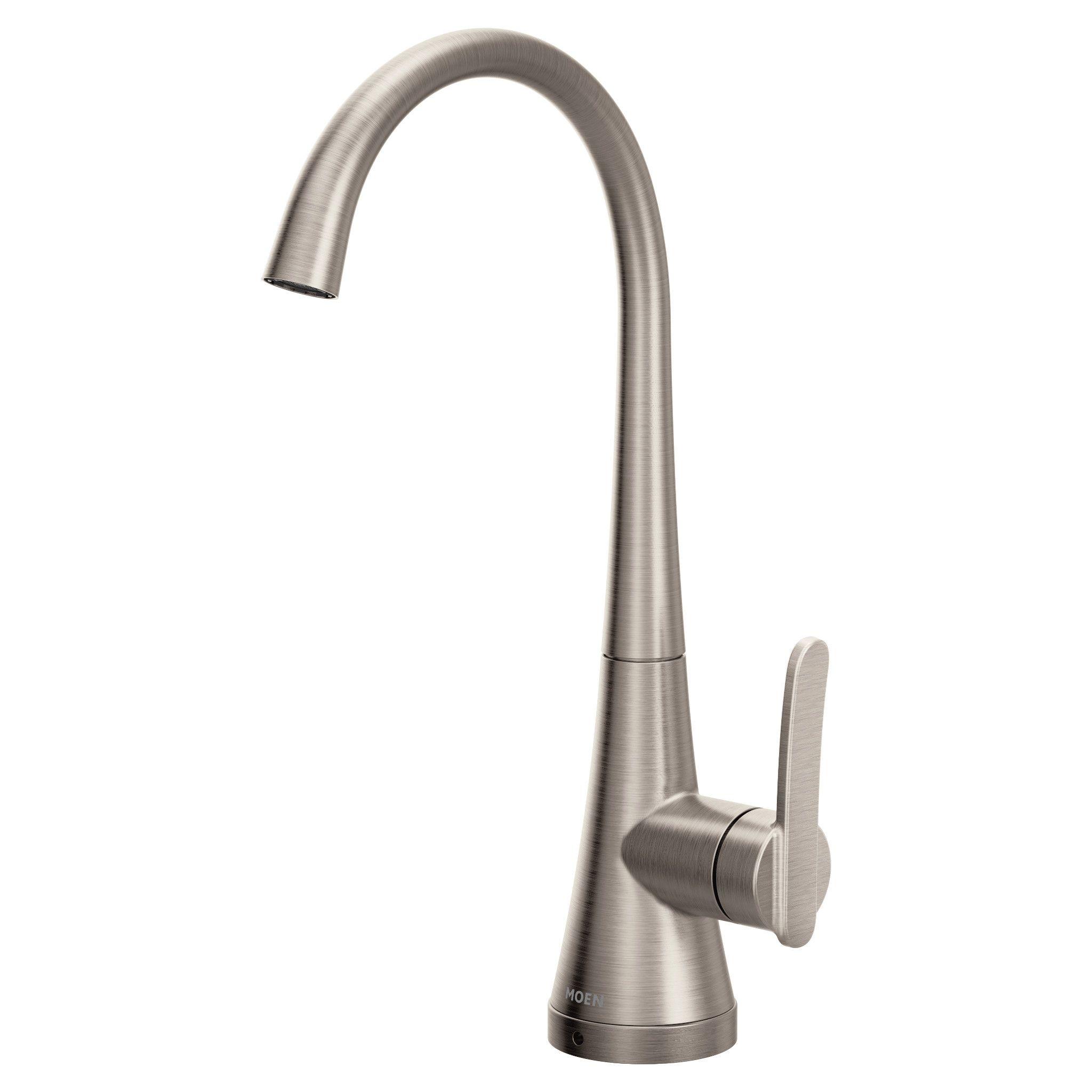 Moen® S5535SRS Sinema™Cold Transitional Beverage Faucet, 1.5 gpm Flow Rate, Spot Resist® Stainless Steel, 1 Handle, Domestic
